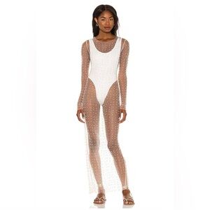 NWT Beach Bunny Swimwear Champagne Nights Mesh Dress